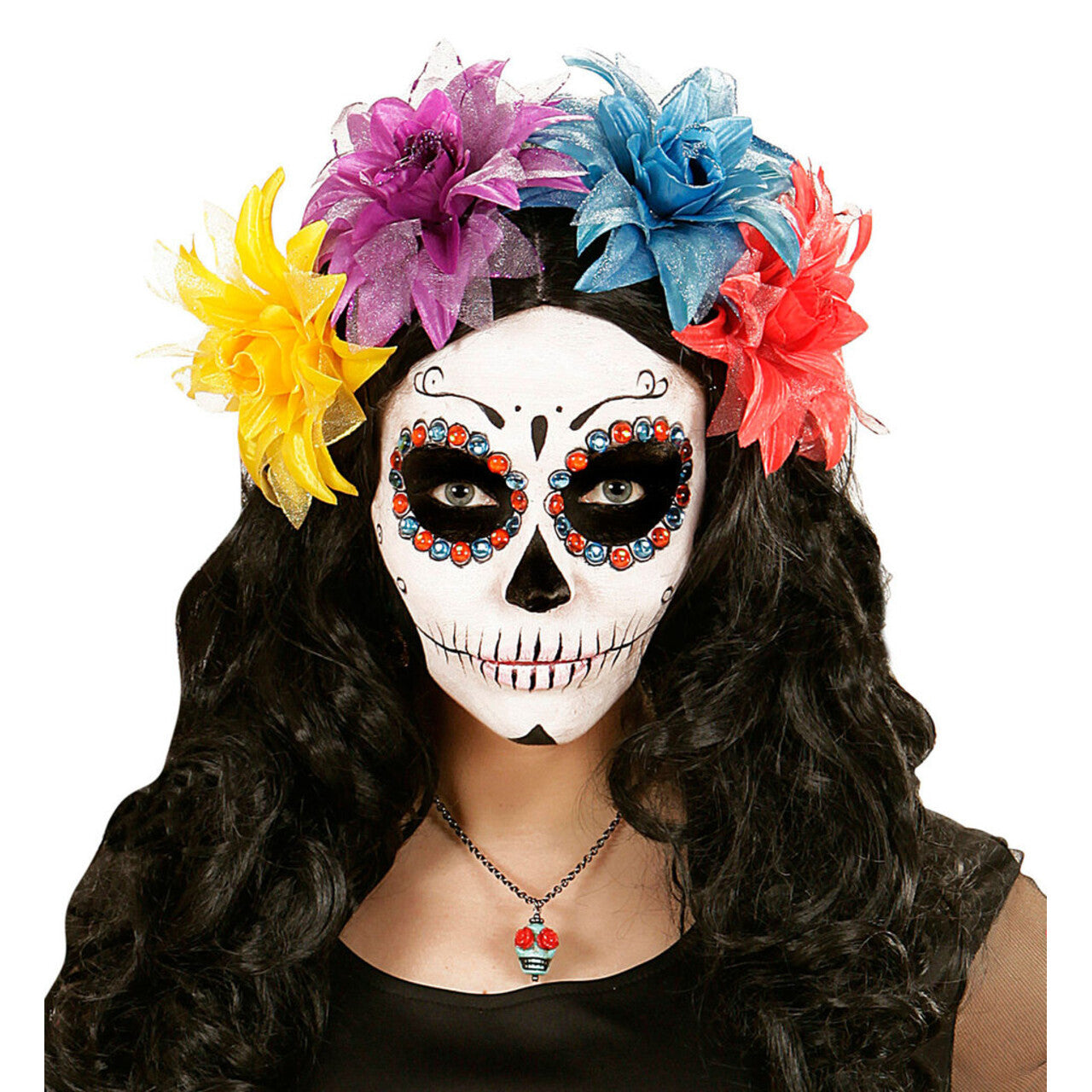 Op deze afbeelding zie je een Accessoires, van het merk Widmann. Tropische Haarclip Bloem Met Glitter, Geel