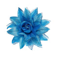 Tropische Haarblume Mit Glitzer, Azurblau