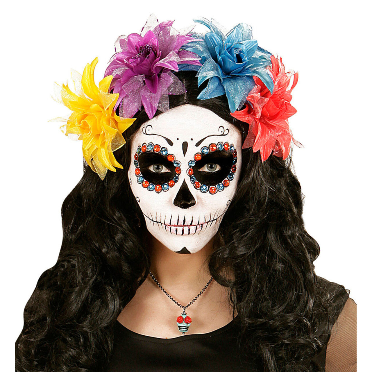 Op deze afbeelding zie je een Accessoires, van het merk Widmann. Tropische Haarclip Bloem Met Glitter, Paars