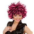 Punkrock Perücke Schwarz-Pink