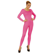 Op deze afbeelding zie je een Kostuums, van het merk Widmann. Unicolor Body Volwassen, Lang, Roze Vrouw Kostuum