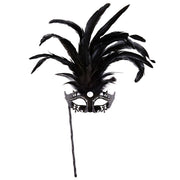Op deze afbeelding zie je een Accessoires, van het merk Widmann. Gedistingeerd Oogmasker Met Stokje, Zwart Luxe Versie