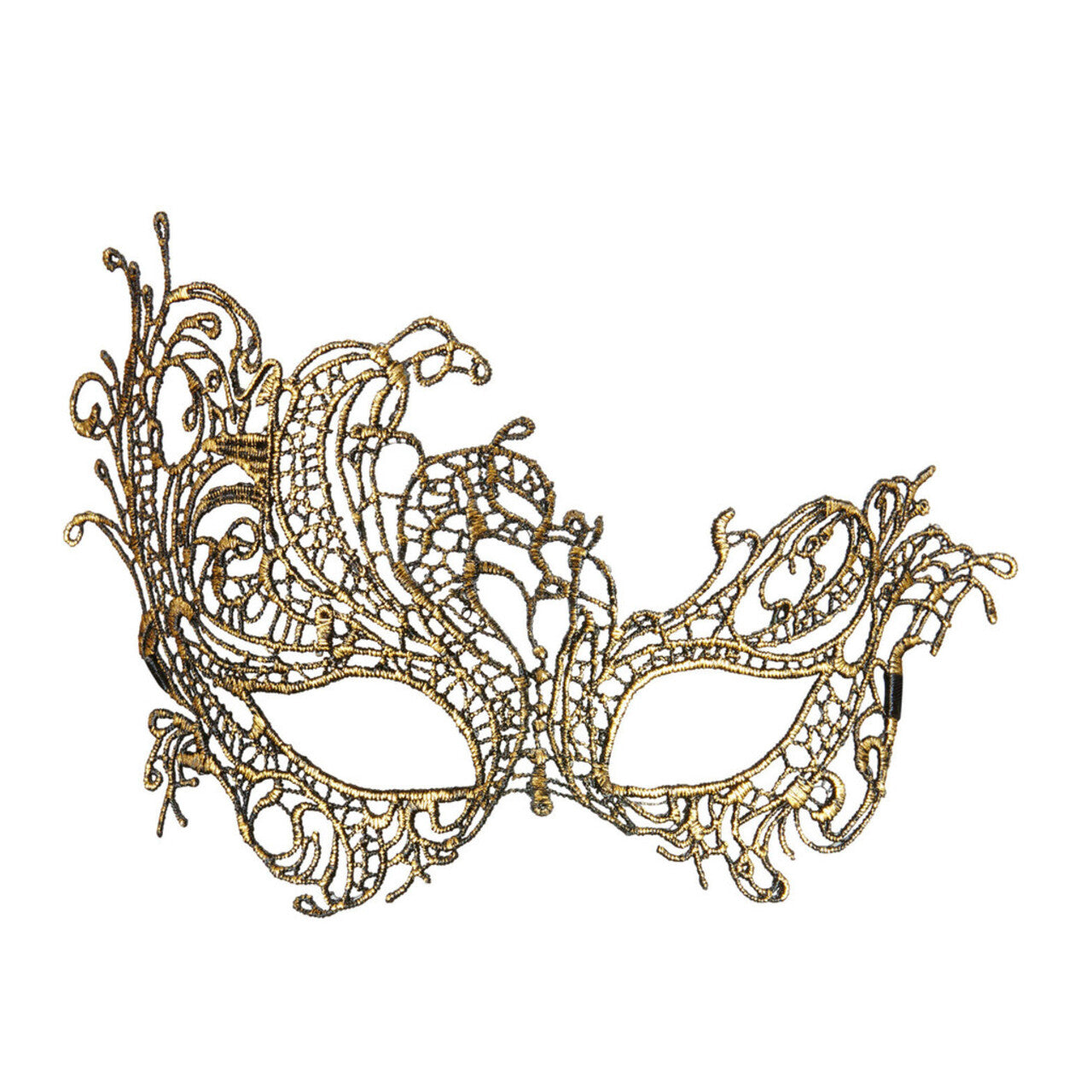 Op deze afbeelding zie je een Accessoires, van het merk Widmann. Fantasia Oogmasker Kant, Antiek Goud Barok