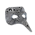 Extravagantes Venezianisches Maske Mit Langer Nase Silber