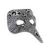 Extravagantes Venezianisches Maske Mit Langer Nase Silber
