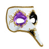 Extravagantes Venezianisches Maske Mit Langer Nase Gold Lila
