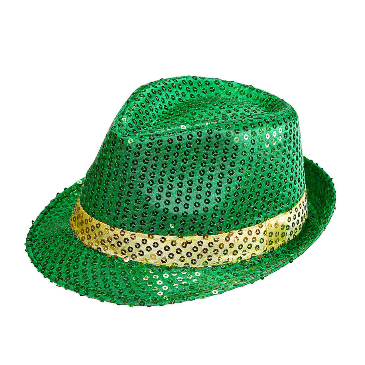 Op deze afbeelding zie je een Accessoires, van het merk Widmann. Ierse Fedora Pailletten St. Patrick