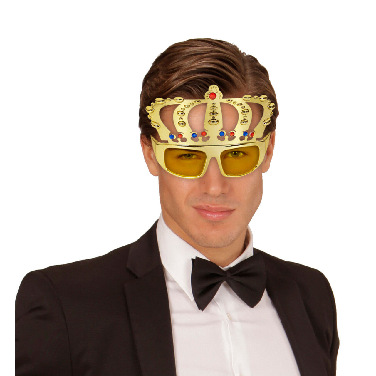 Op deze afbeelding zie je een Accessoires, van het merk Widmann. Koningsdag Bril Koning