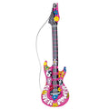 Witzige Hippie-Flower-Power-Gitarre Aufblasbar 105 Cm