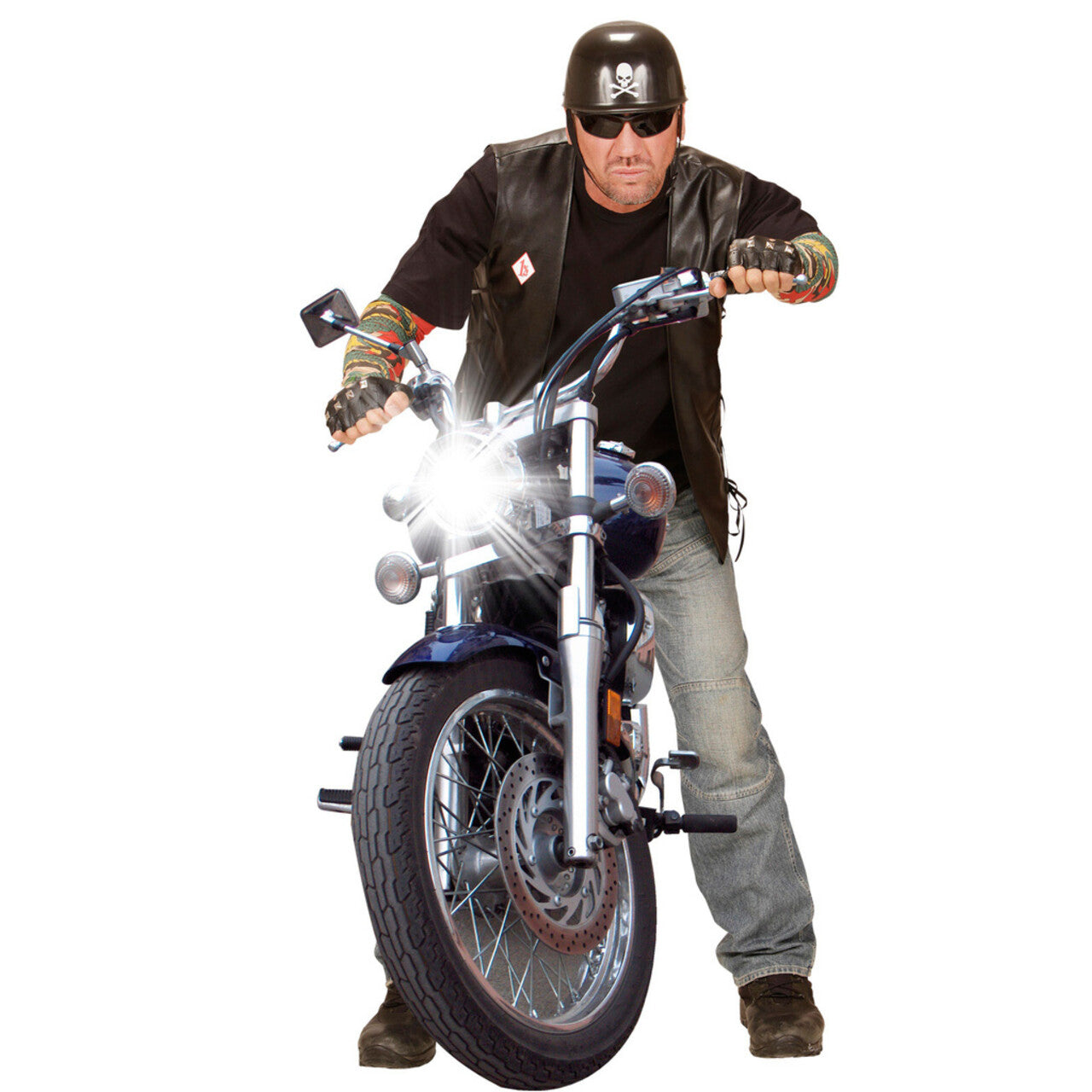 Op deze afbeelding zie je een Kostuums, van het merk Widmann. Terror Mc Outlaw Vest
