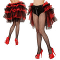 Show Spitzen-Tüllrock Burlesque, Schwarz / Rot Damen