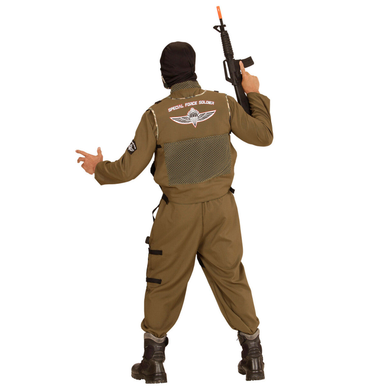 Op deze afbeelding zie je een Kostuums, van het merk Widmann. Delta Parachutist Special Forces Kostuum