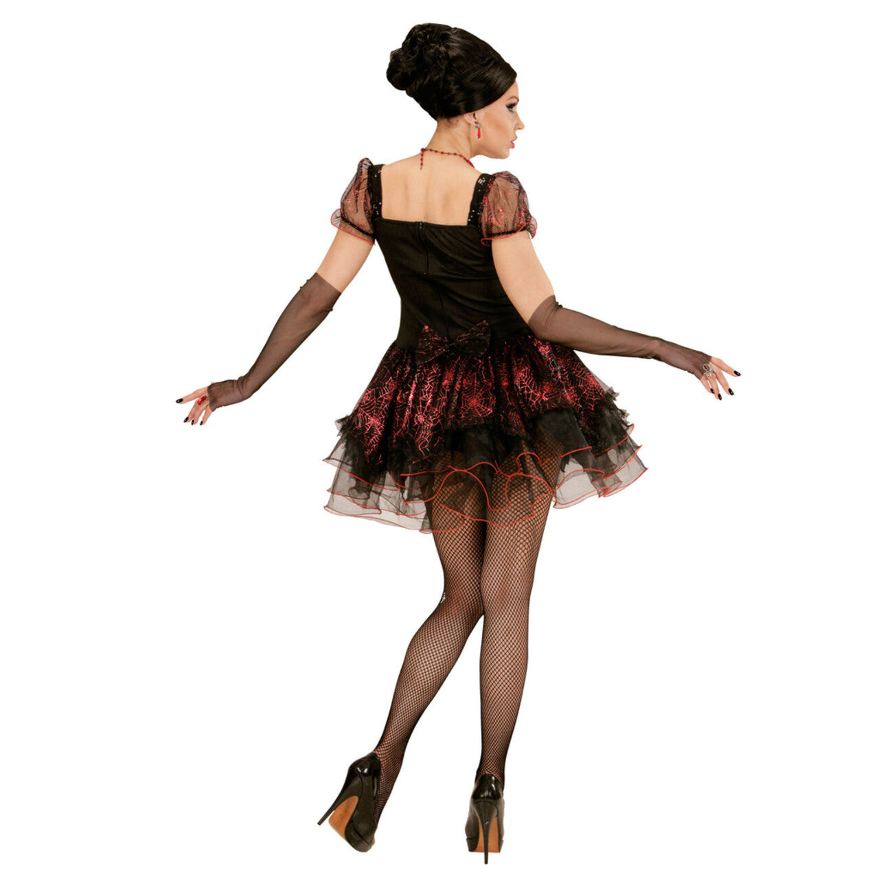 Op deze afbeelding zie je een Kostuums, van het merk Widmann. Burlesque Vampier Vrouw Kostuum