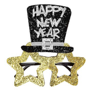 Op deze afbeelding zie je een Accessoires, van het merk Widmann. Spetterende Bril, Happy New Year Goud