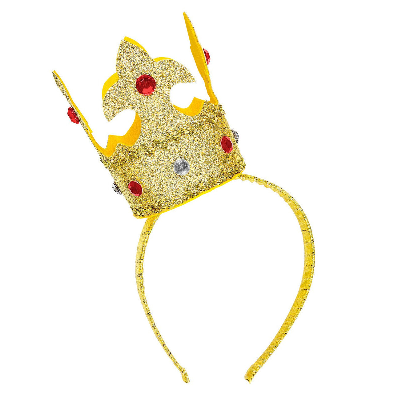 Op deze afbeelding zie je een Accessoires, van het merk Widmann. Koning Midas Hoofdband Met Mini Kroon Goud