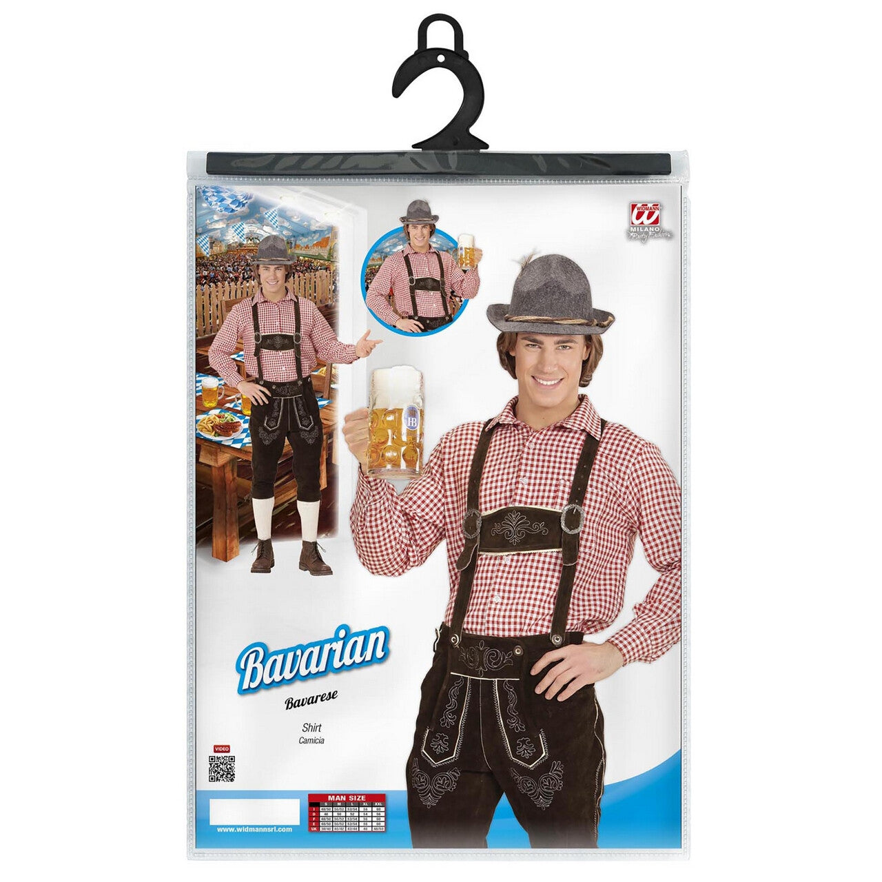 Op deze afbeelding zie je een Kostuums, van het merk Widmann. Heinz Bier Beiers Shirt Rood Man