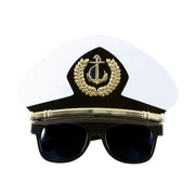 Op deze afbeelding zie je een Accessoires, van het merk Widmann. Captain Bril, Met Kapiteinspet