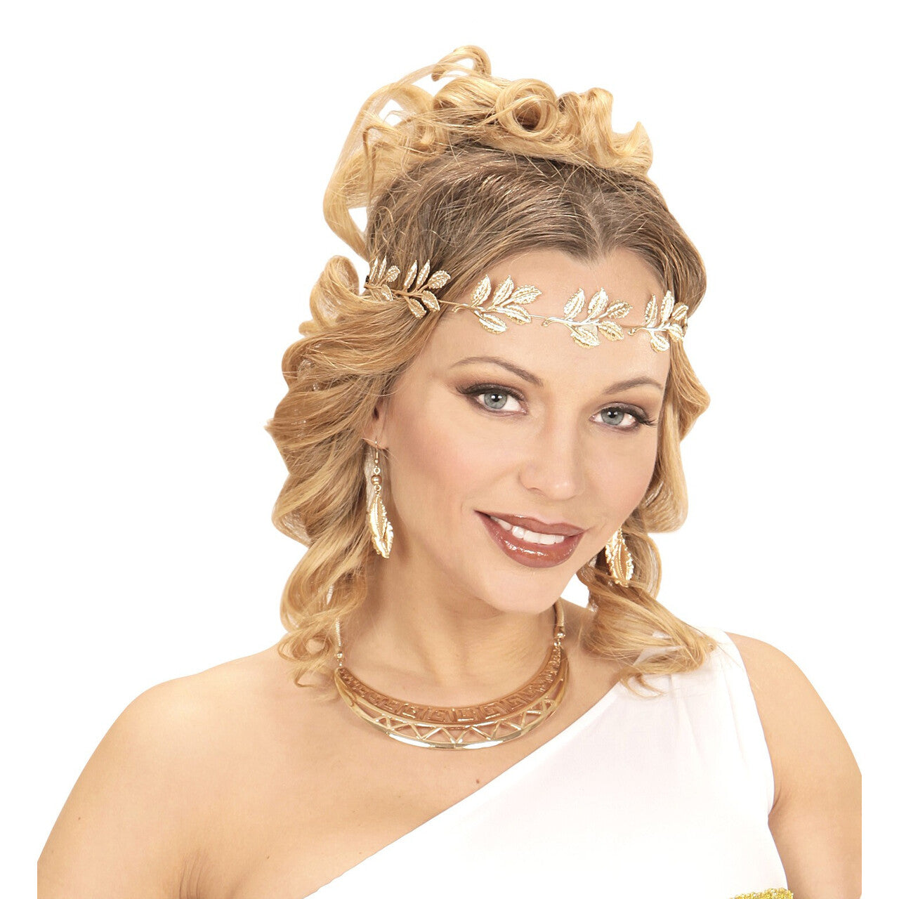 Op deze afbeelding zie je een Accessoires, van het merk Widmann. Romana Oorringen Gouden Bladeren