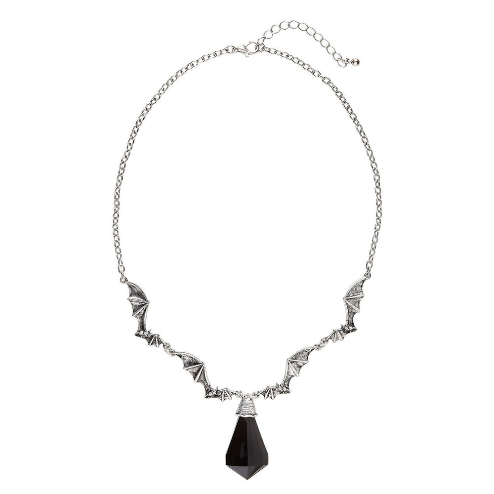 Op deze afbeelding zie je een Accessoires, van het merk Widmann. Halloween Accessoire Ketting Vleermuis Met Zwarte Steen