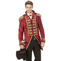 Prunkvolle Parade-Frackjacke Rot Herren