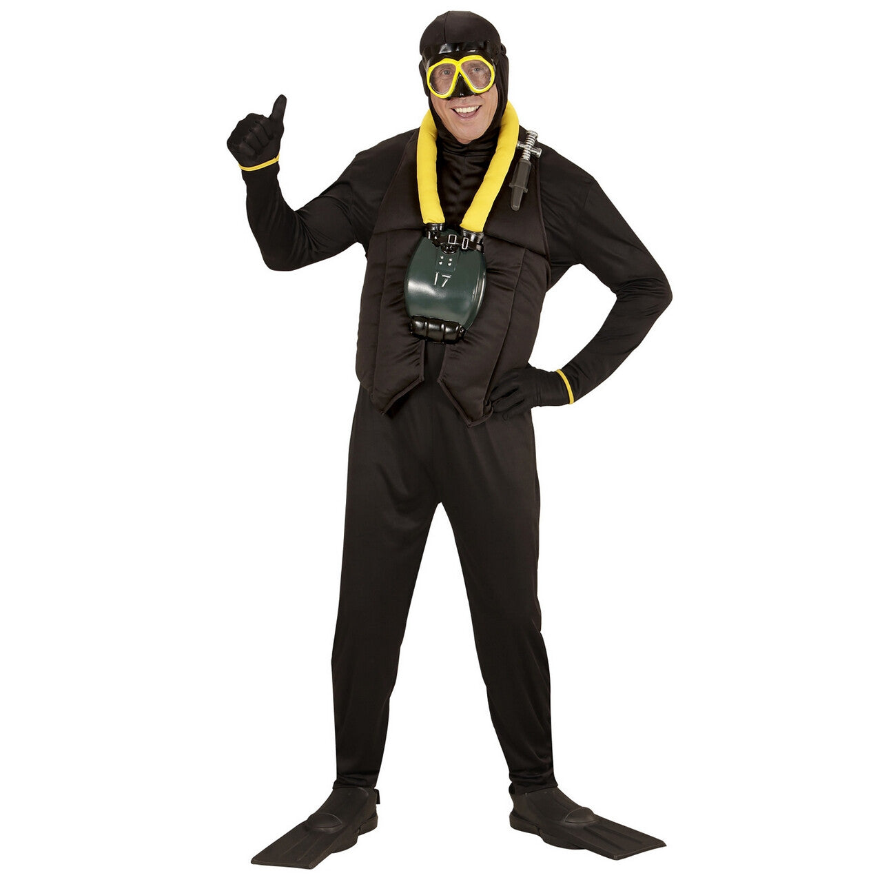 Op deze afbeelding zie je een Kostuums, van het merk Widmann. Diepzee Duiker Man Kostuum