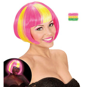 Op deze afbeelding zie je een Accessoires, van het merk Widmann. Bob Pruik, Valentina Neon Geel / Roze
