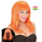 Op deze afbeelding zie je een Accessoires, van het merk Widmann. Bob Pruik, Patsy Neon Oranje