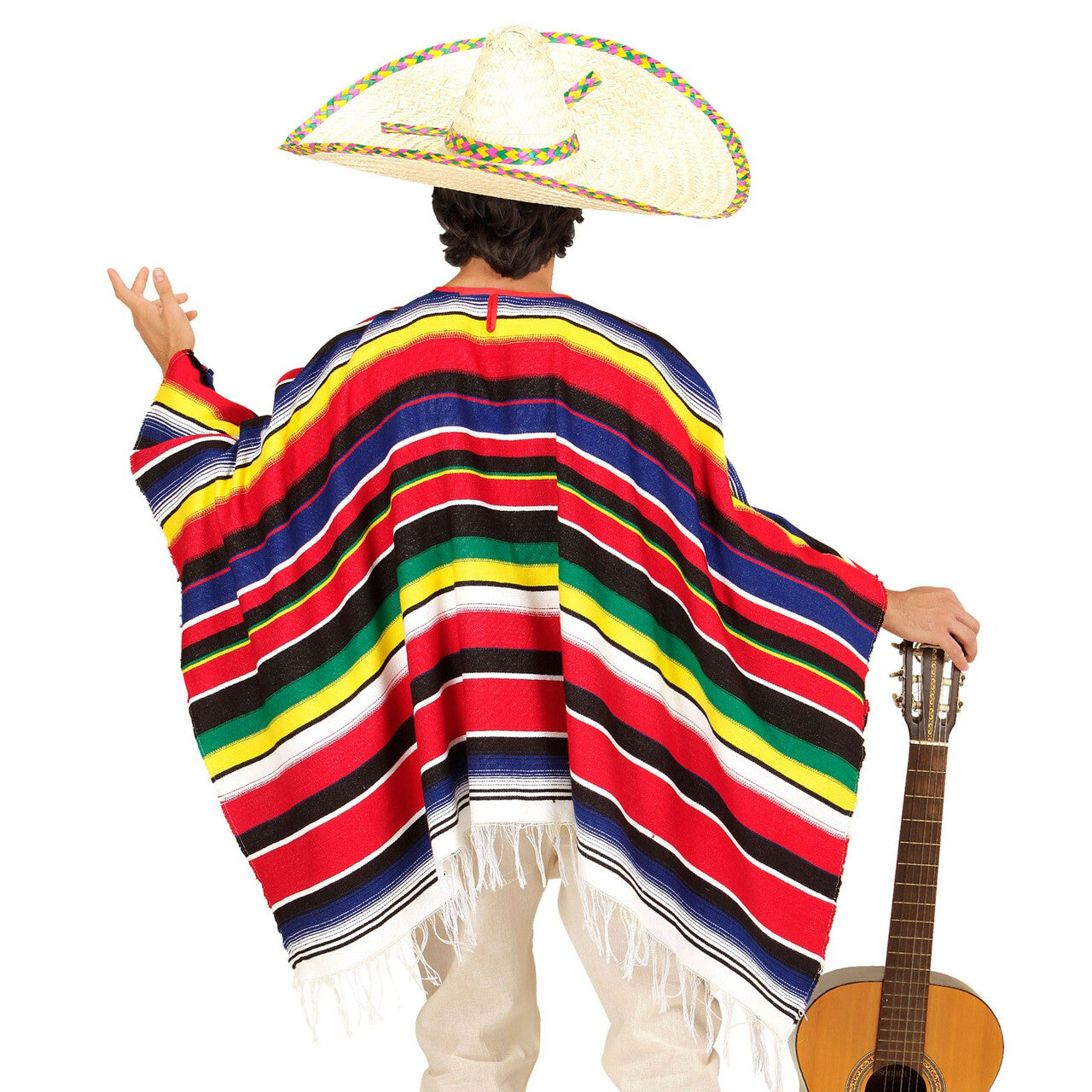 Op deze afbeelding zie je een Accessoires, van het merk Widmann. Orale Hombre Mexicaanse Poncho