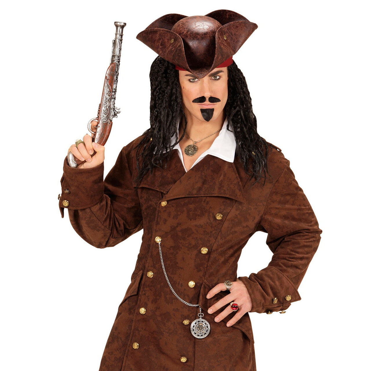 Op deze afbeelding zie je een Accessoires, van het merk Widmann. Swashbuckler Piraten Pistool Antiek