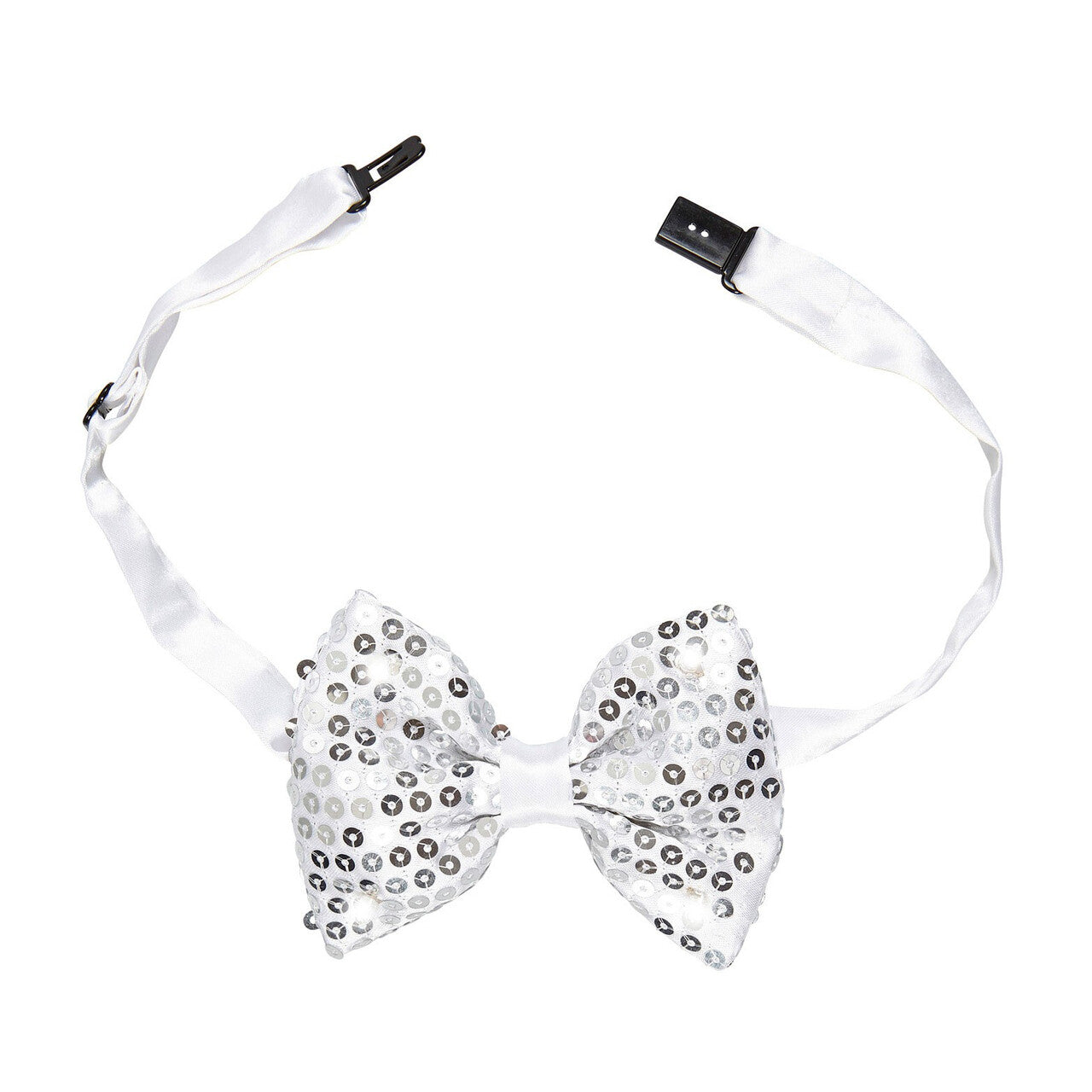 Op deze afbeelding zie je een Accessoires, van het merk Widmann. Zilveren Pailletten Strikje Met Licht, Zilver