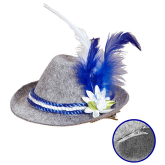 Oktoberfest Mini Bayern-Fedora Blau