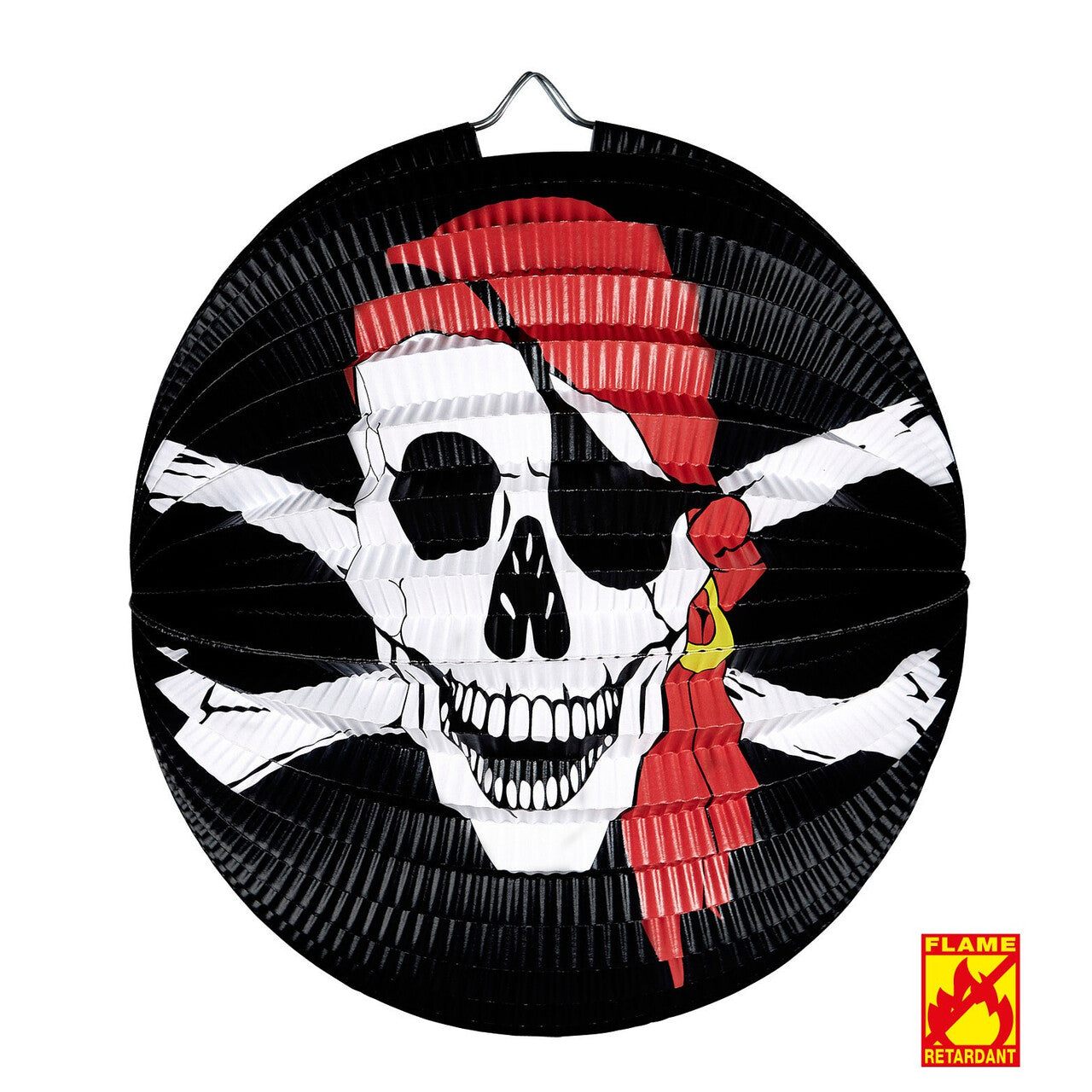 Op deze afbeelding zie je een Decoratie, van het merk Widmann. Lampion Piraat, Rond