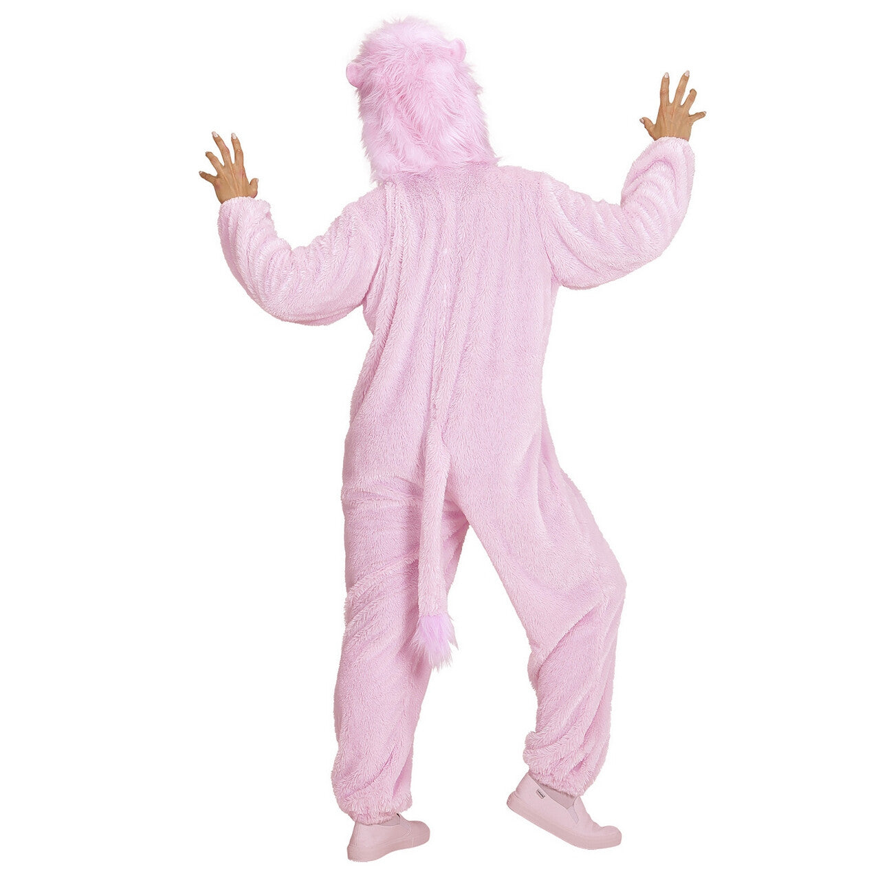 Op deze afbeelding zie je een Kostuums, van het merk Widmann. Dieren Onesie Pluche Roze Leeuw Kostuum
