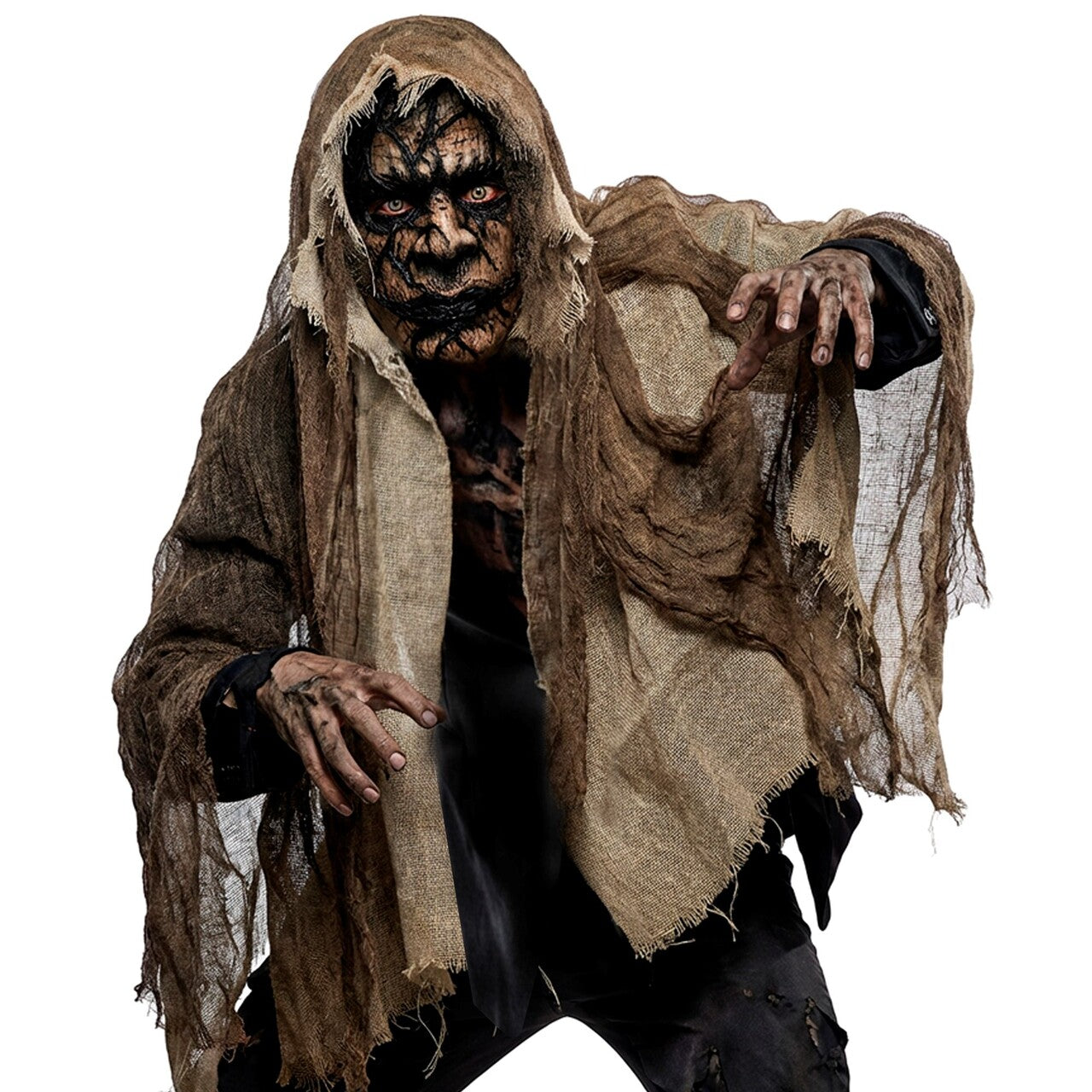 Op deze afbeelding zie je een Kostuums, van het merk Widmann. Masker Met Cape Demon Zombie Man