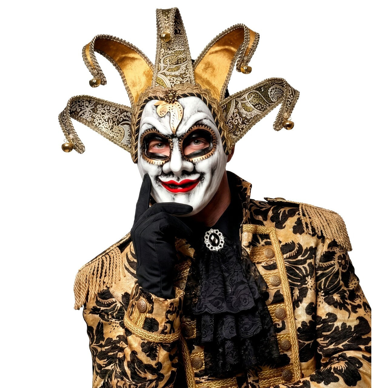 Op deze afbeelding zie je een Accessoires, van het merk Widmann. Venetiaans Jester Masker