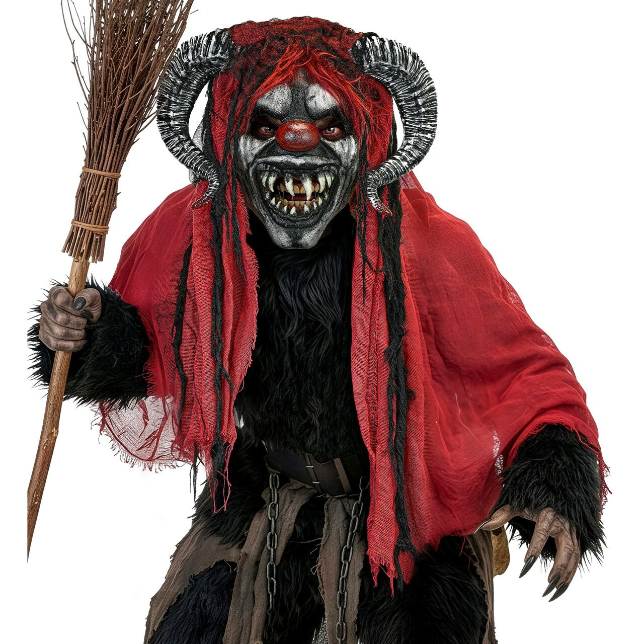 Op deze afbeelding zie je een Accessoires, van het merk Widmann. Krampachtige Krampus Masker Met Kap