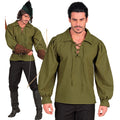 Groen Shirt Middeleeuwse Boogschieter Man