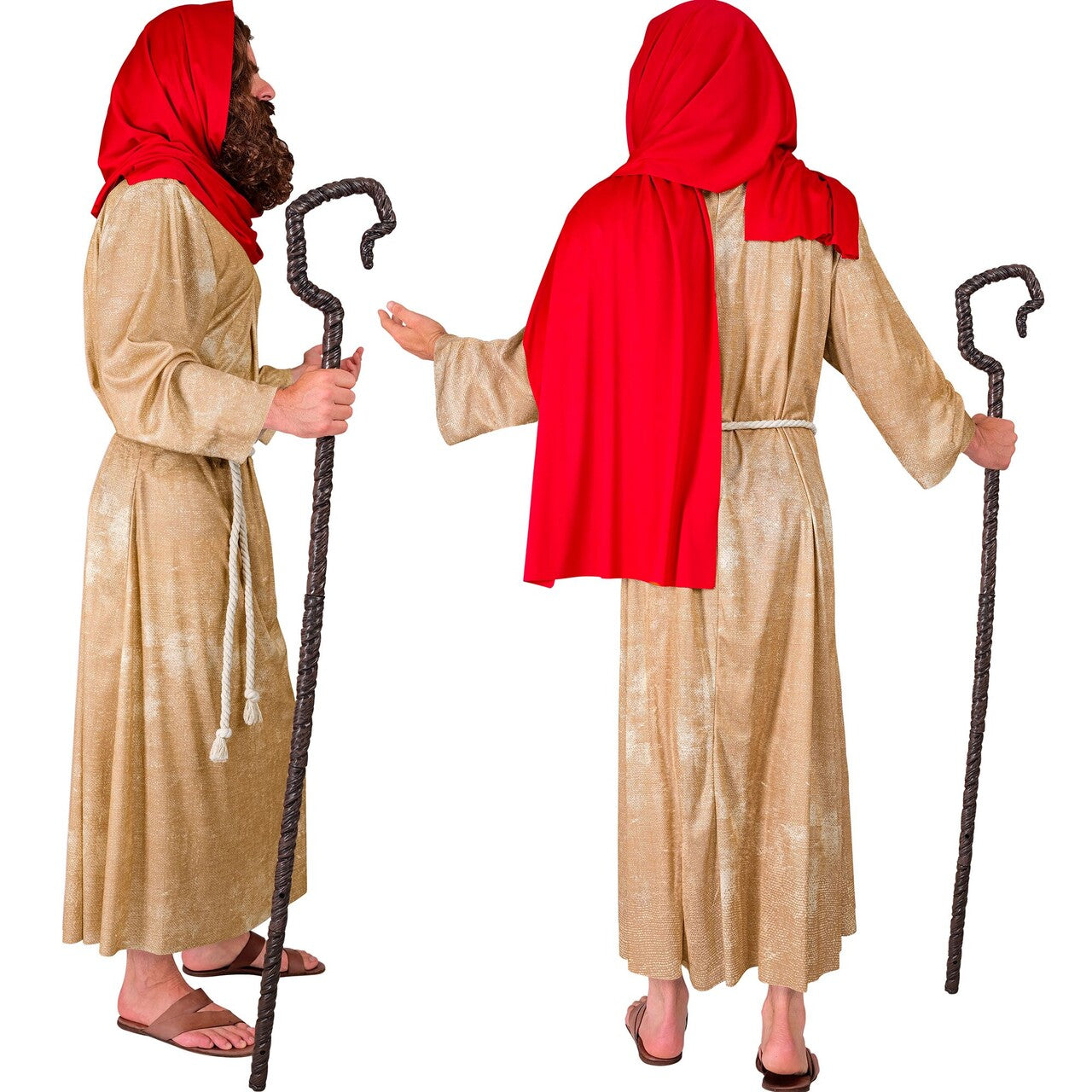 Op deze afbeelding zie je een Kostuums, van het merk Widmann. Herder Messias Man Kostuum