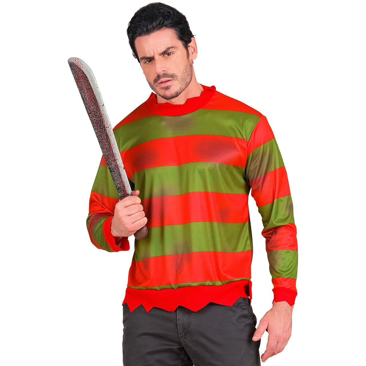 Op deze afbeelding zie je een Kostuums, van het merk Widmann. Freddy Fright Shirt Man
