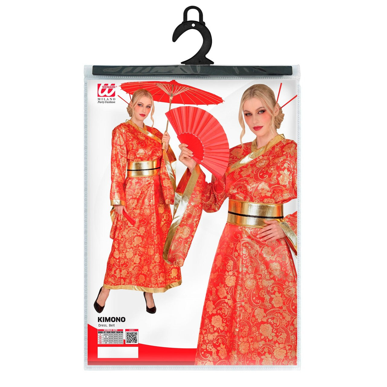 Op deze afbeelding zie je een Kostuums, van het merk Widmann. Japanse Schoonheid Kim Ono Vrouw Kostuum