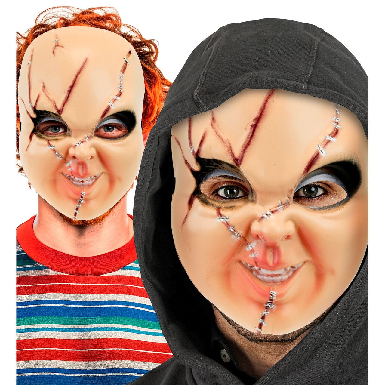 Op deze afbeelding zie je een Accessoires, van het merk Widmann. Masker Murder Doll Chuck