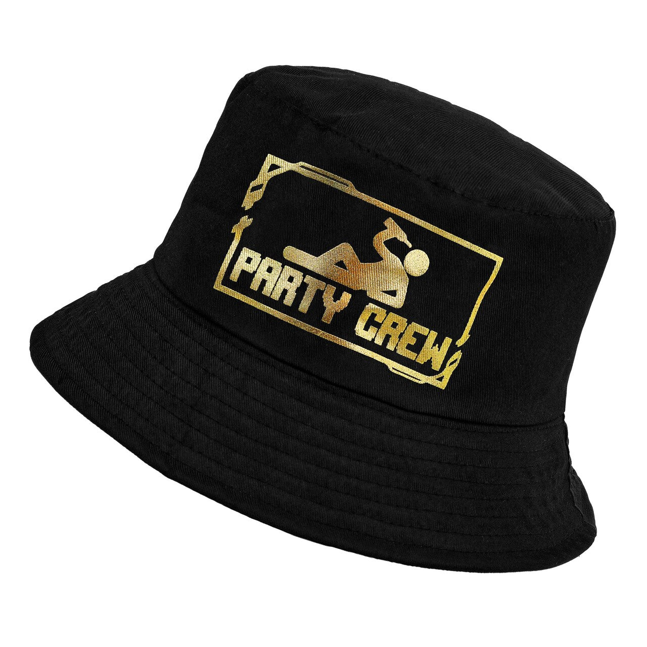 Op deze afbeelding zie je een Accessoires, van het merk Widmann. Party Crew Bucket Hat
