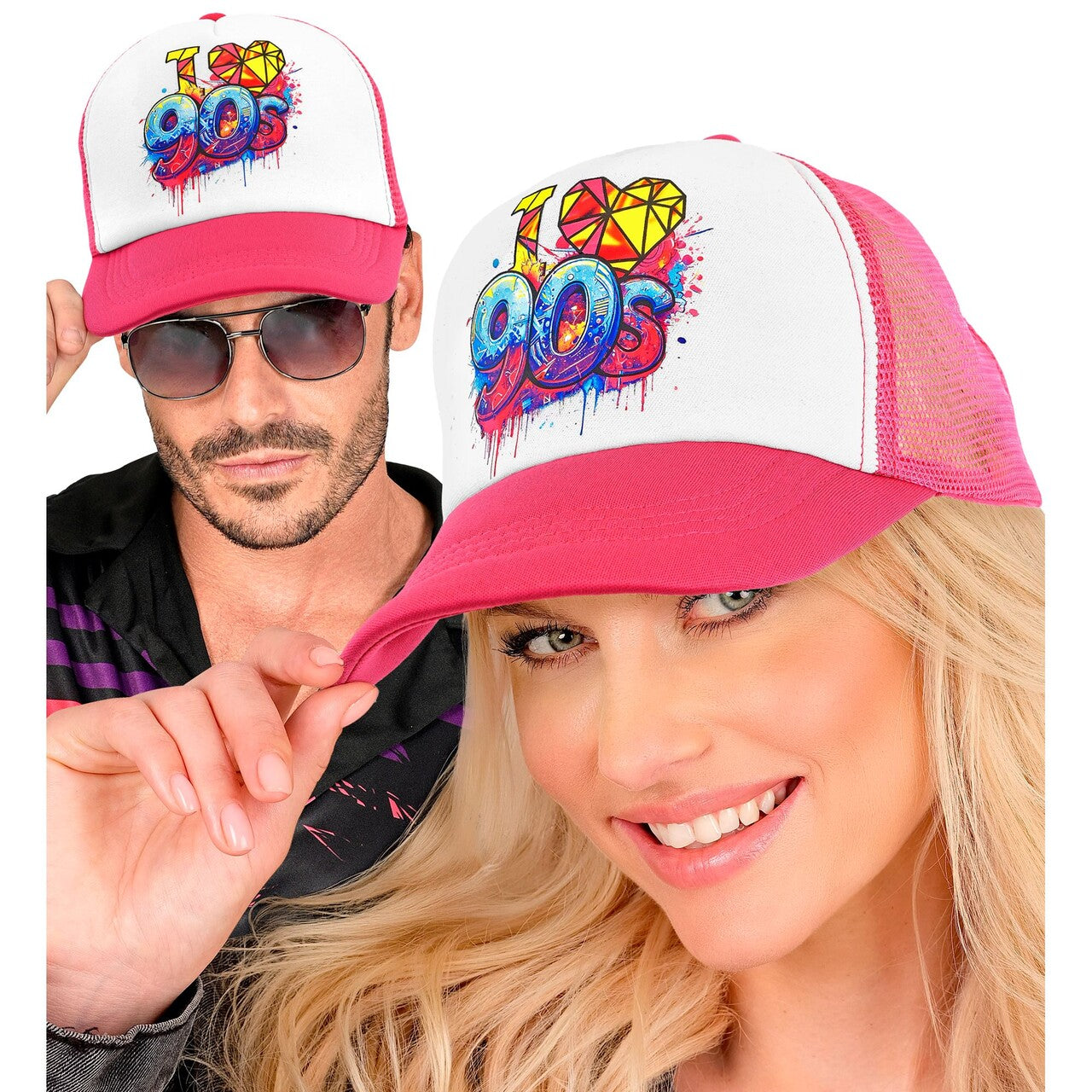 Op deze afbeelding zie je een Accessoires, van het merk Widmann. I Love 90S Pink Pet