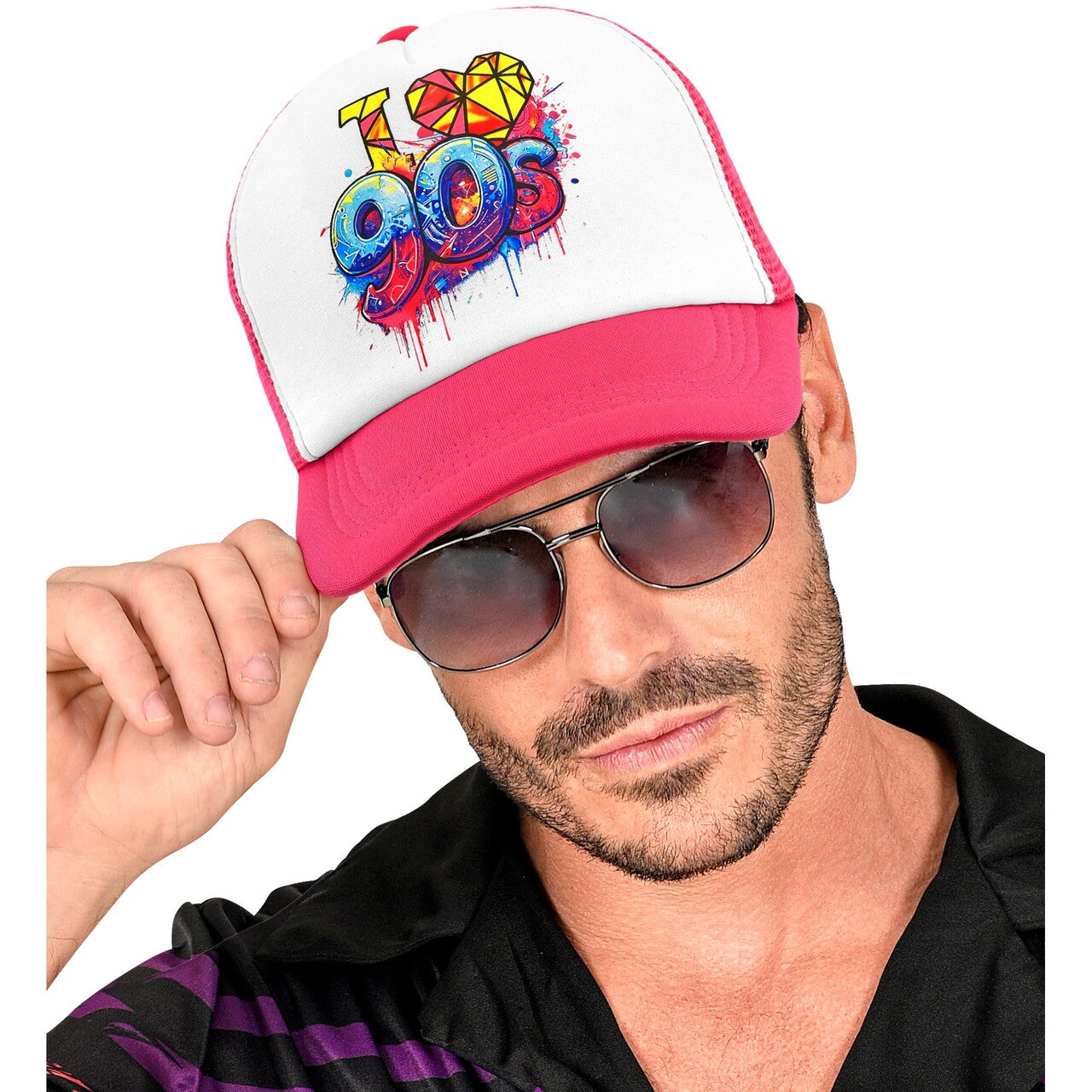 Op deze afbeelding zie je een Accessoires, van het merk Widmann. I Love 90S Pink Pet