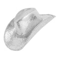 Silberner Glitter-Cowboyhut Mit Strass