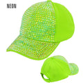 Neongrüne Strass Kappe