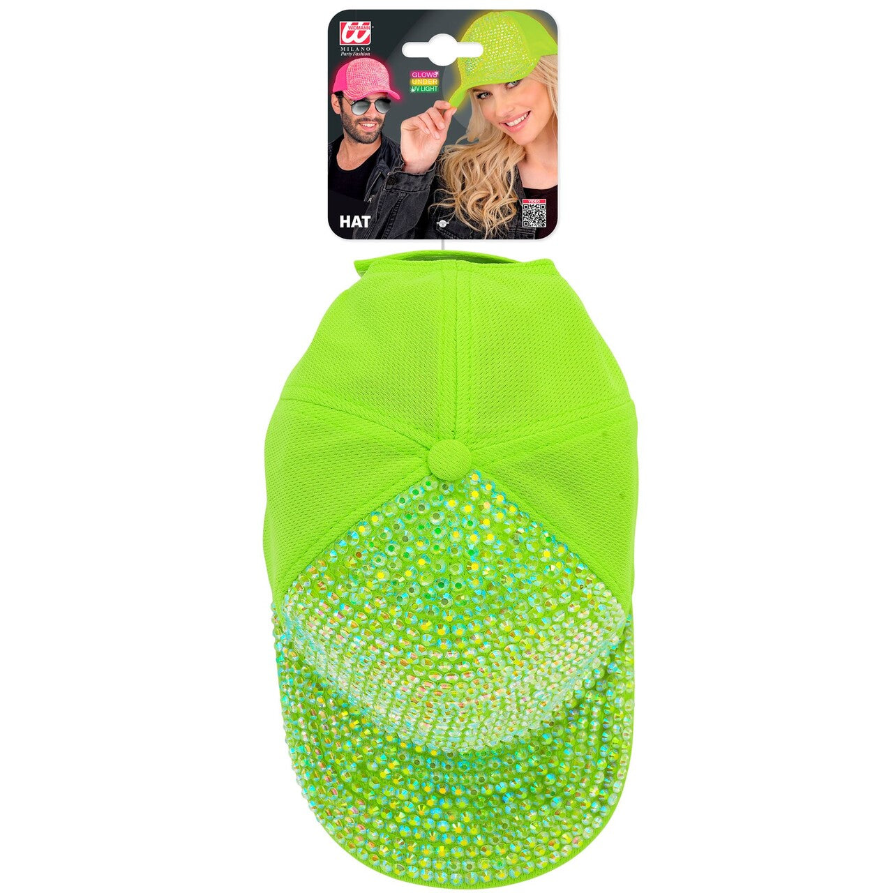 Op deze afbeelding zie je een Accessoires, van het merk Widmann. Neon Groene Strass Pet
