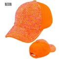 Neon Orange Strass Kappe