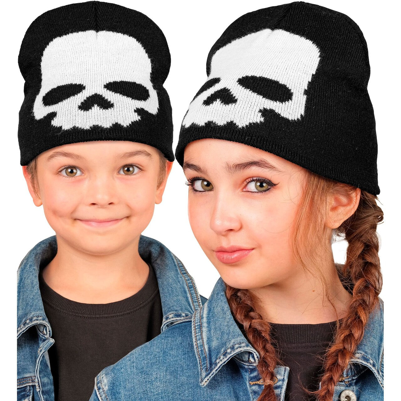 Op deze afbeelding zie je een Accessoires, van het merk Widmann. Skull Beanie
