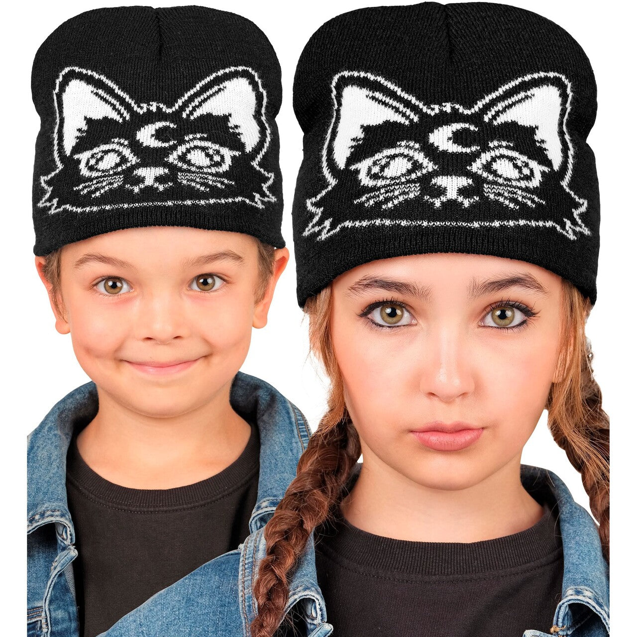 Op deze afbeelding zie je een Accessoires, van het merk Widmann. Katten Beanie